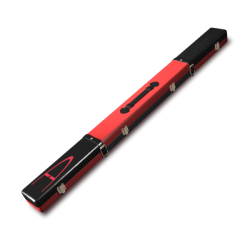 Snooker Lederkoffer Acuerate schwarz/rot